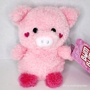 ❤️ PEPPER 🐷🪽 Pink Flying Pig w Heart Cheeks Sweet Bumz Bum Bumz Valentine 2025
